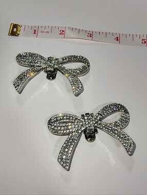 Sparkling Rhinestone Bow Shoe/Scarf/Dress/Hair Multipurpose Accessory Brooch